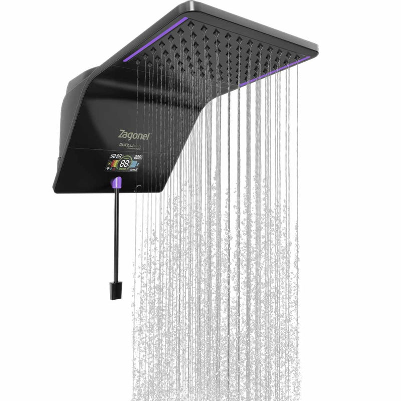 Chuveiro Ducha Eletrônica Ducali com Led Zagonel  7500W (Funciona tanto a Gás como Elétrico)