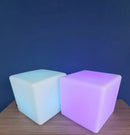Pufe Cubo Led Rgb Recarregável (Controla a cor do Led pelo controle)