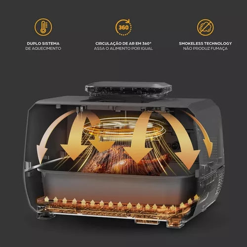 Fritadeira Elétrica Air Fryer WAP Barbecue Digital