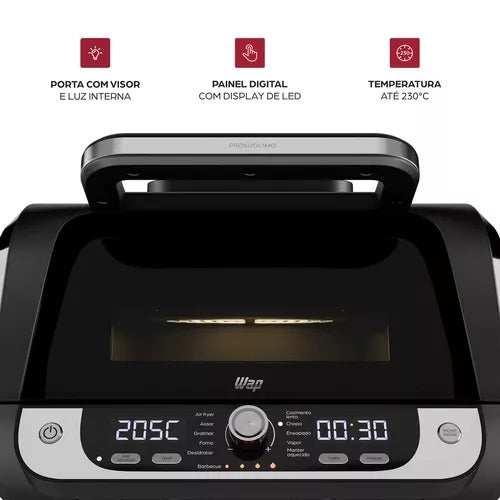 Fritadeira Elétrica Air Fryer WAP Barbecue Digital