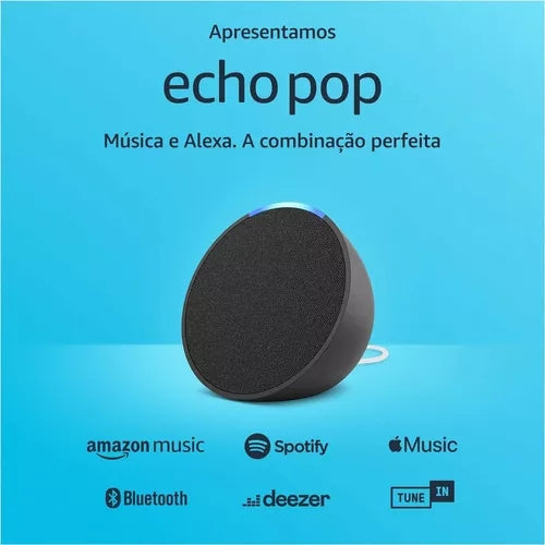 Echo Pop Smart Speaker Amazon Cor Preto C2H4R9