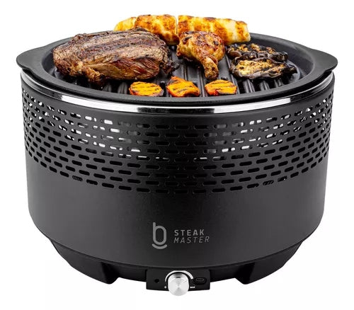 Churrasqueira portátil a carvão biscuitt Steak Master Smoke & Fire Usb com Bag