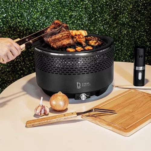 Churrasqueira portátil a carvão biscuitt Steak Master Smoke & Fire Usb com Bag