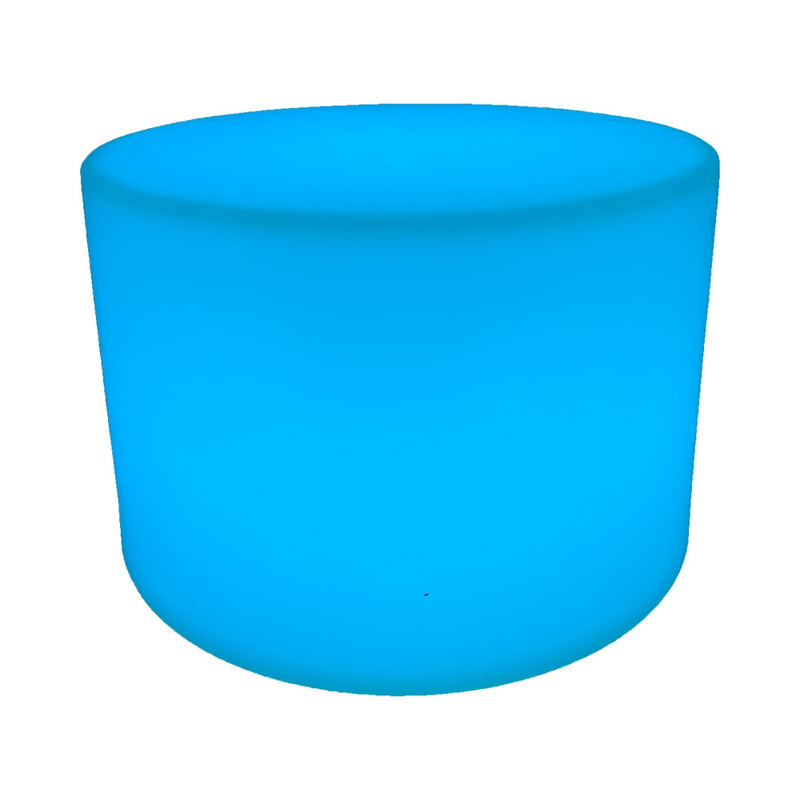 BASE ILUMINADA CILINDRICA LED RGB SEM FIO