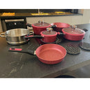 Jogo de panelas 19 peças luxo Cerâmica Titanio ( Fogão indução e comum )