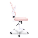 Cadeira de Escritório Flexy Way Branca Tela Mesh Rosa, Base Giratória e Sistema Relax