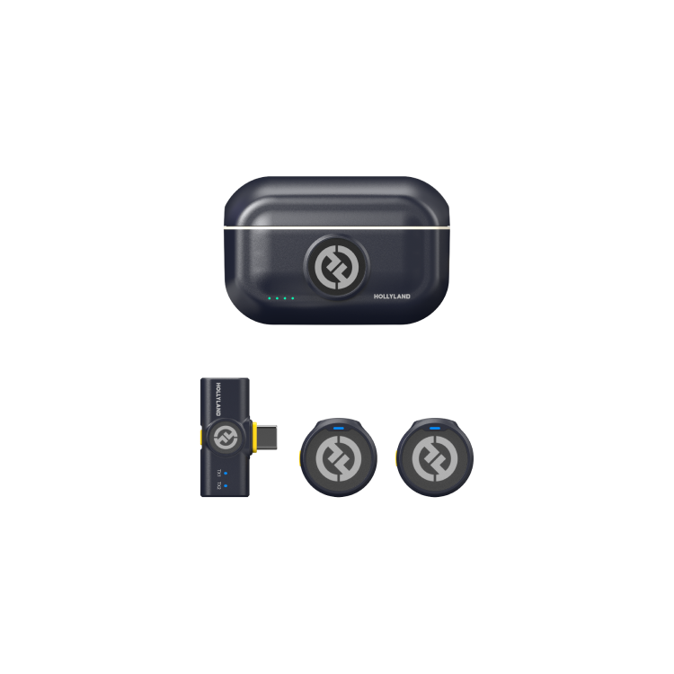 Case com + 2 Microfones Extra para o Hollyland Lark m2