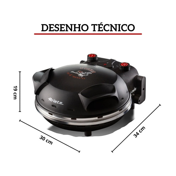 Forno Elétrico Bivolt Preto ( Fica pronta em 4 minutos)